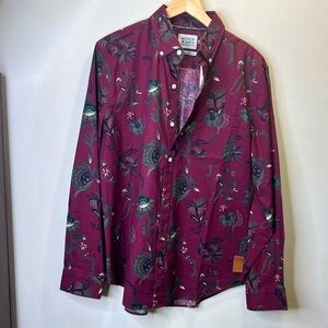 SCOTCH & SODA Tapestry Print Stretch Cotton Button-Up Shirt Size M